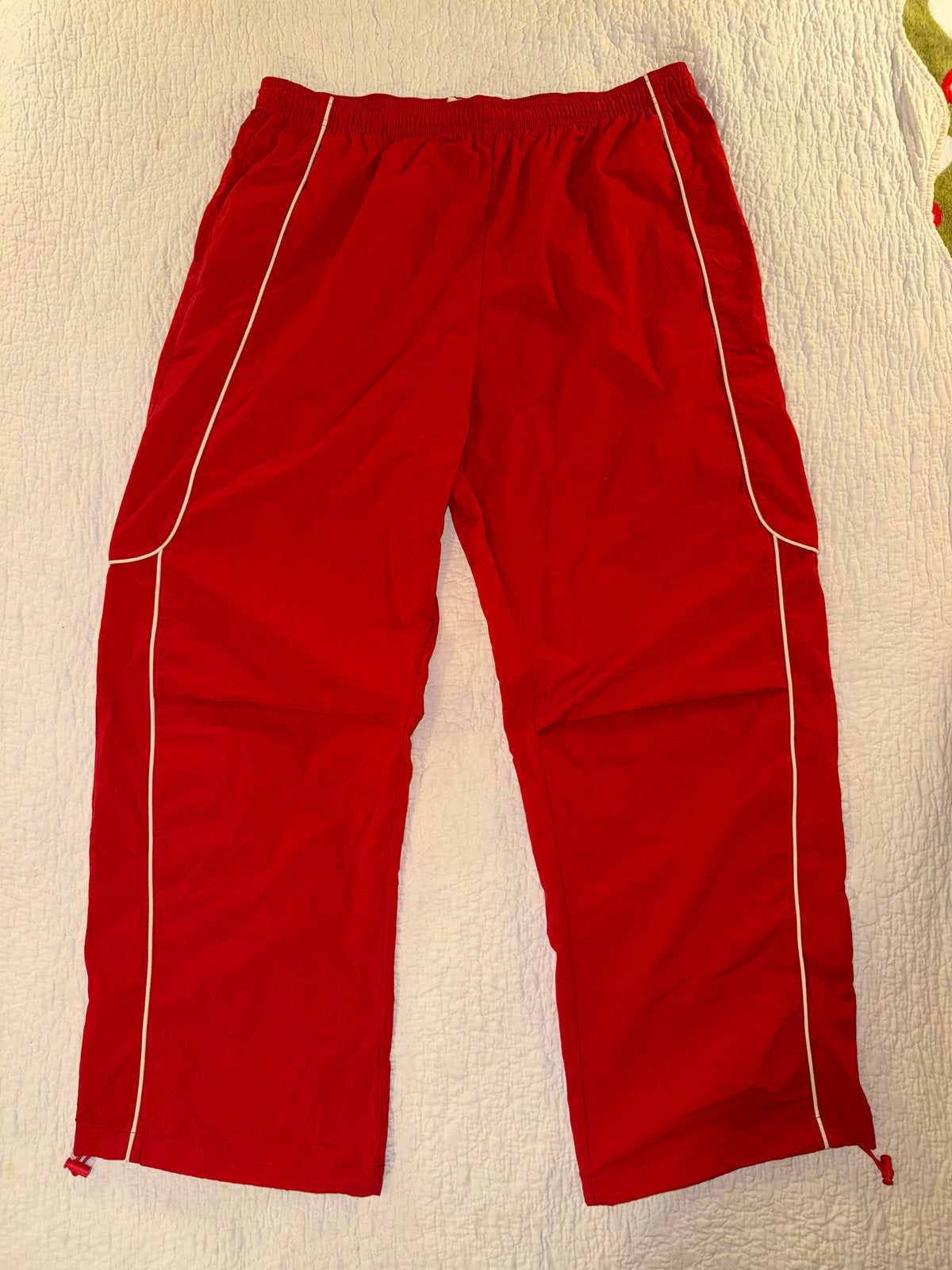 BDG - Red Piped Parachute Pant Joggers - Urban Outfitters