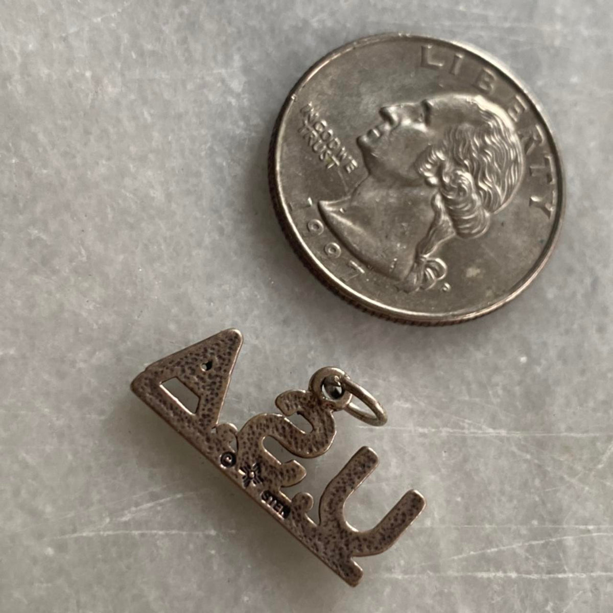 sterling silver USA charm