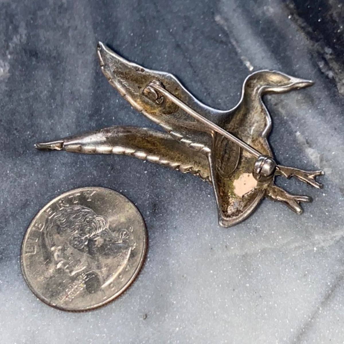danecraft sterling silver flying duck pin 🦆