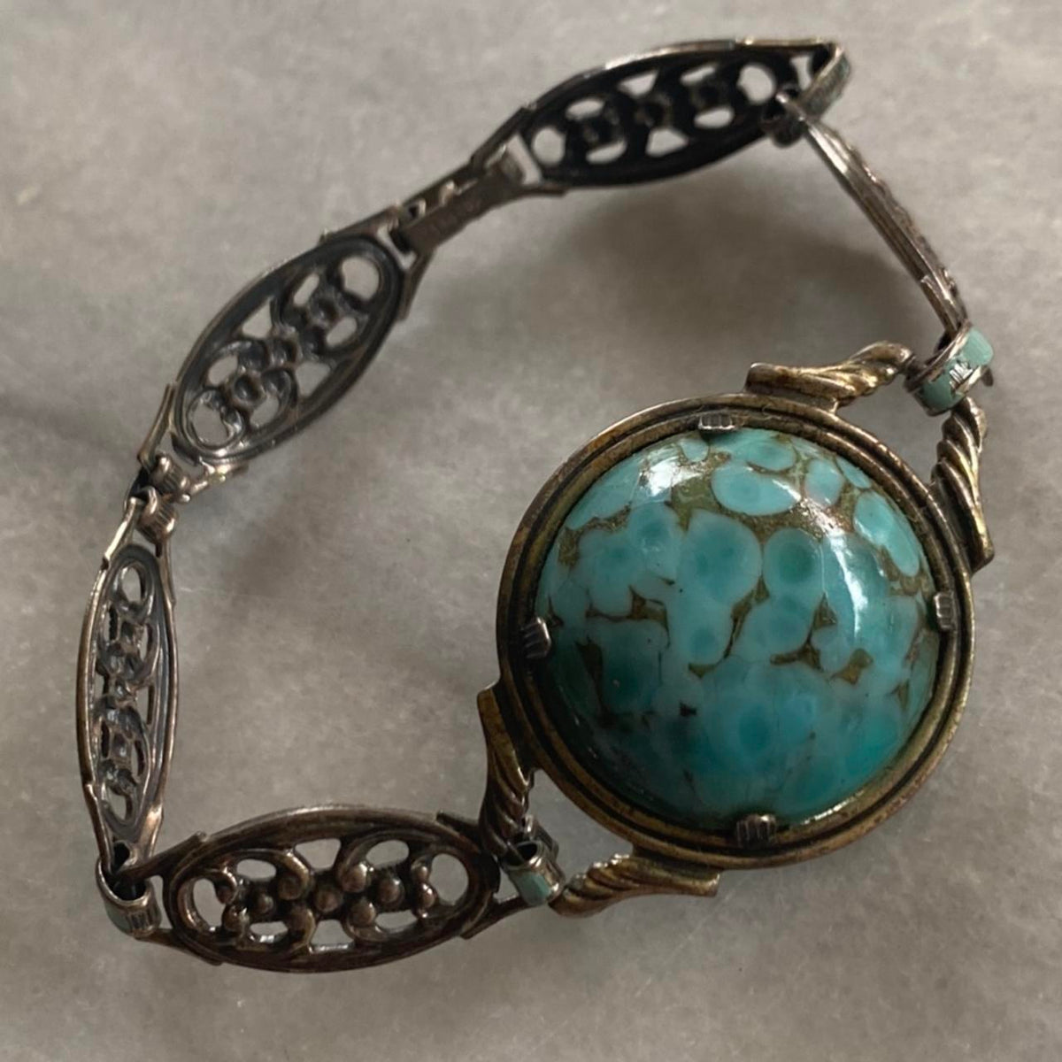sterling silver and glass bracelet