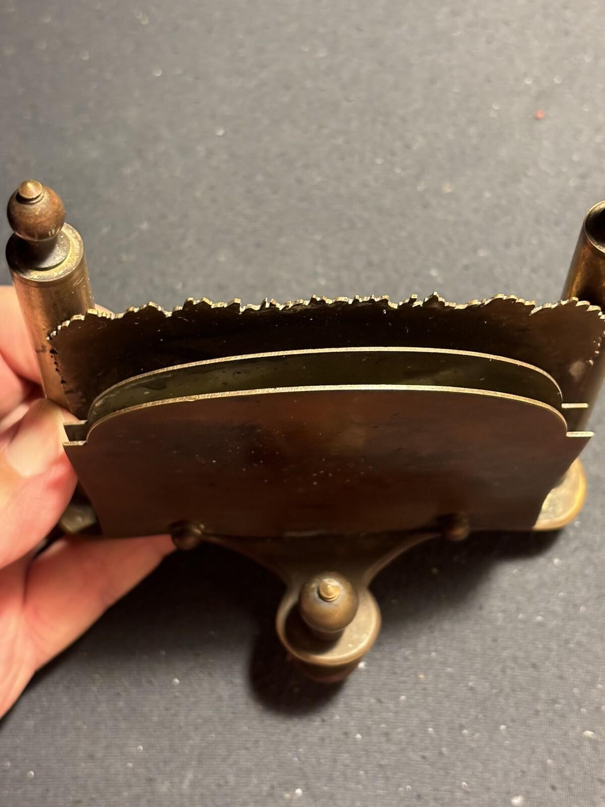 19th Century Victorian Brass Kate Greenaway Letter Holder Desk Accessory