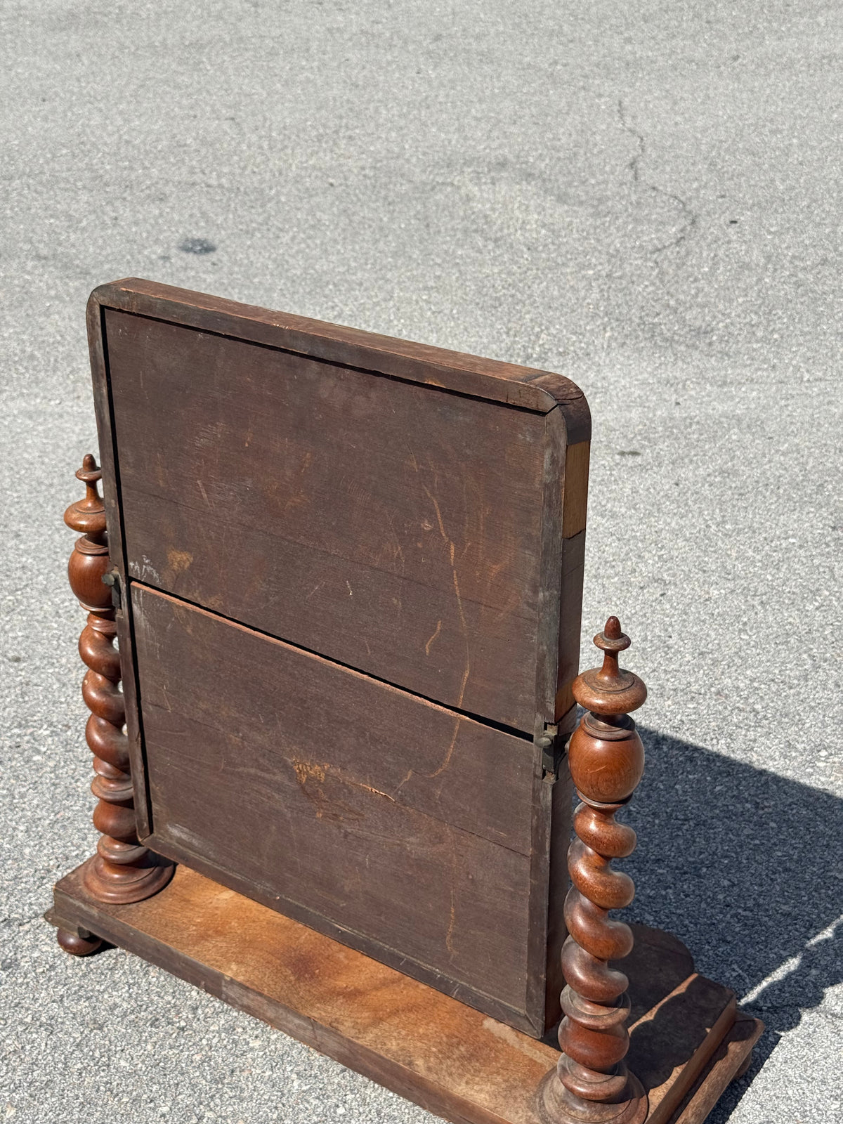Antique 19th Century Dresser Top Swivel Bobble Mirror