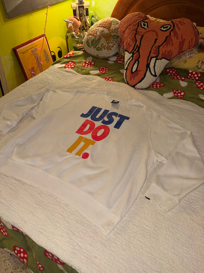 Nike - White “Just Do It” Sweatshirt