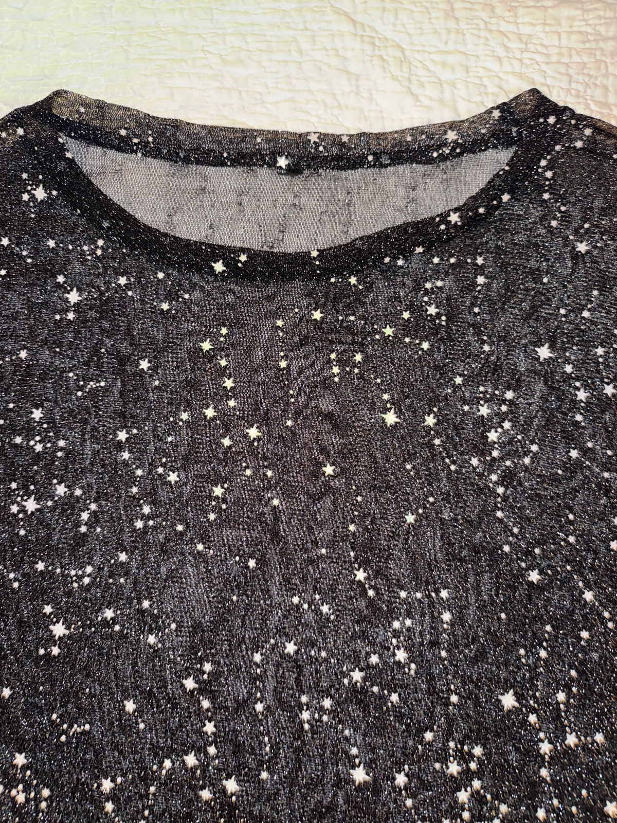 Starry Constellation Mesh Top
