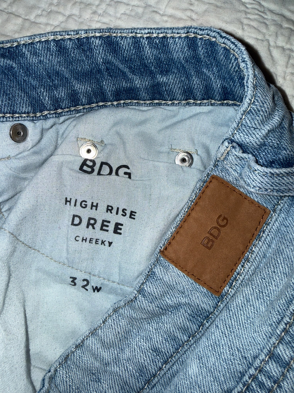 BDG - Dree High Rise Cheeky Denim Camo Jean Shorts - Urban Outfitters
