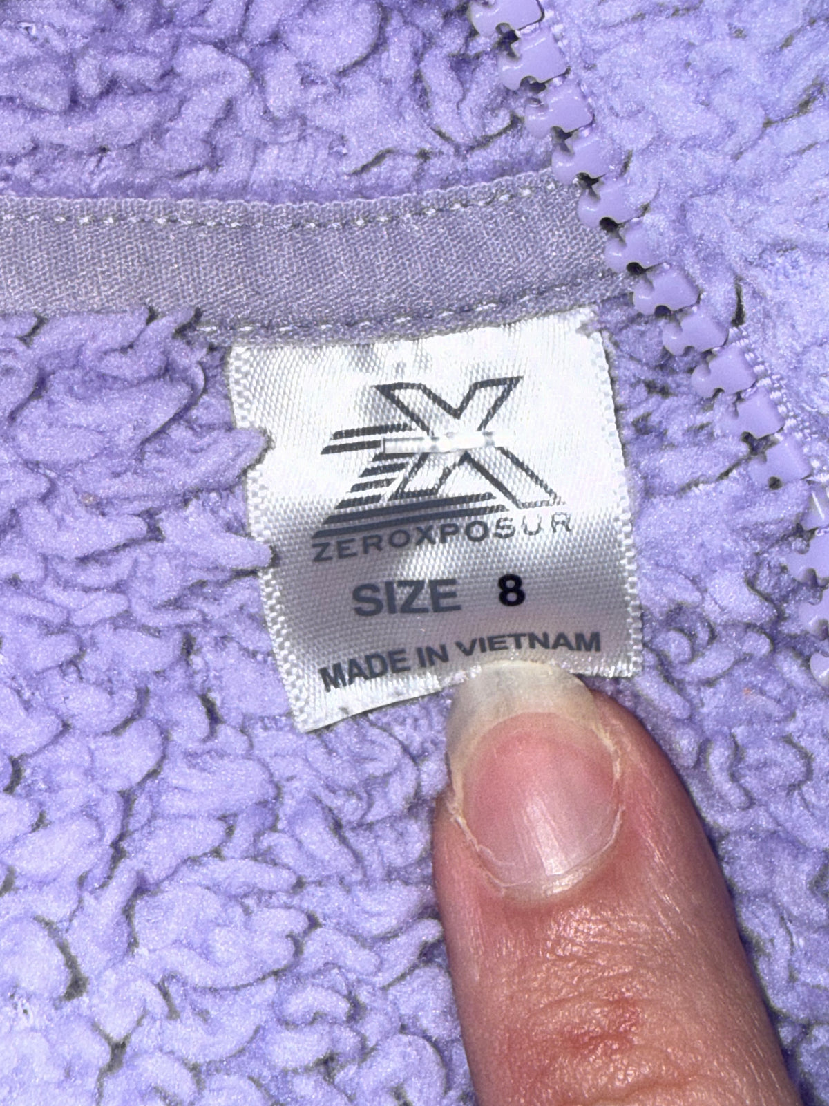 Zeroxposur - Purple Fleece Quarter Zip Jacket