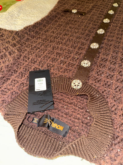 Nova Luxe - As If A Line Embellished Tweed Mini Dress in Chocolate - Fashion Nova