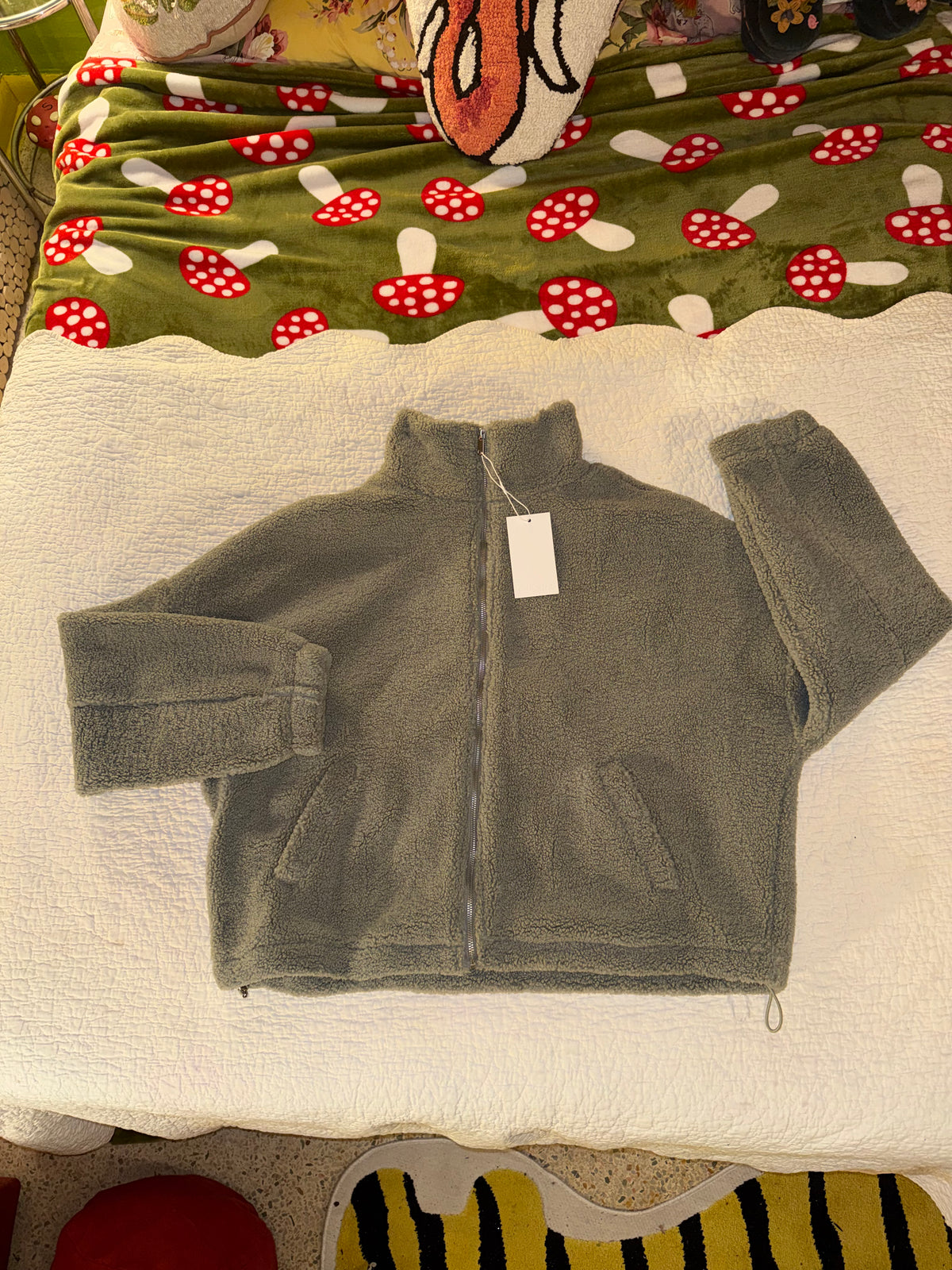 Ododos - Grey Fleece Zip Jacket