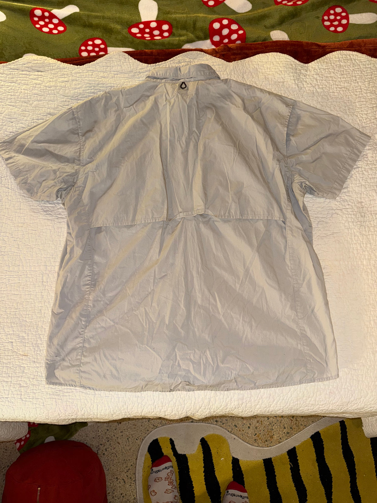 BlackTip - Big Catch Shirt - Cargo Pocket Fisherman Shirt in Beige 100% Cotton