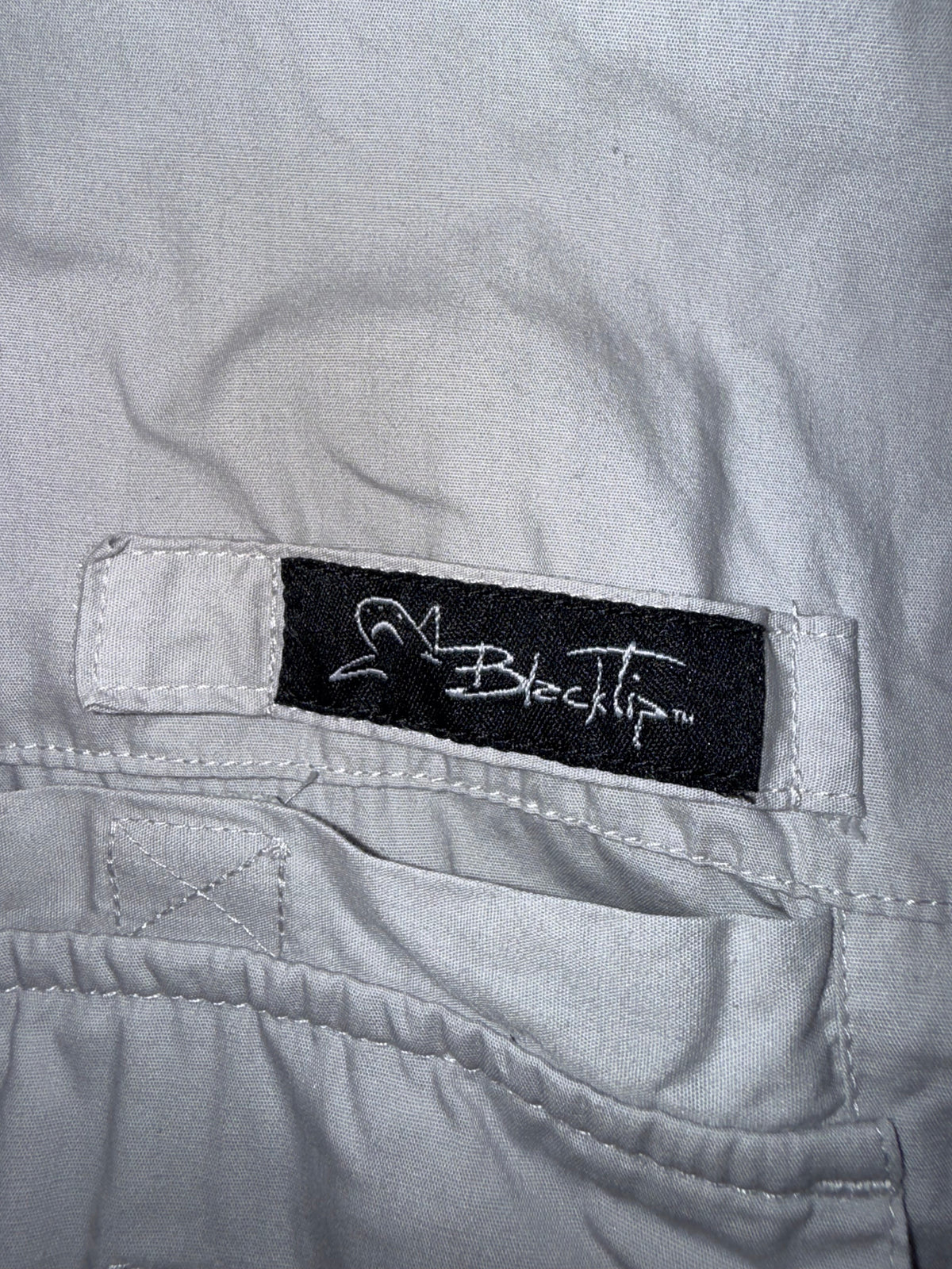 BlackTip - Big Catch Shirt - Cargo Pocket Fisherman Shirt in Beige 100% Cotton