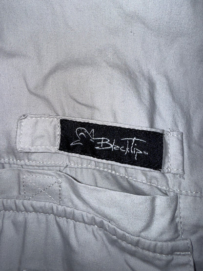 BlackTip - Big Catch Shirt - Cargo Pocket Fisherman Shirt in Beige 100% Cotton