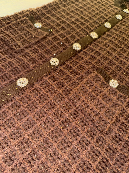 Nova Luxe - As If A Line Embellished Tweed Mini Dress in Chocolate - Fashion Nova