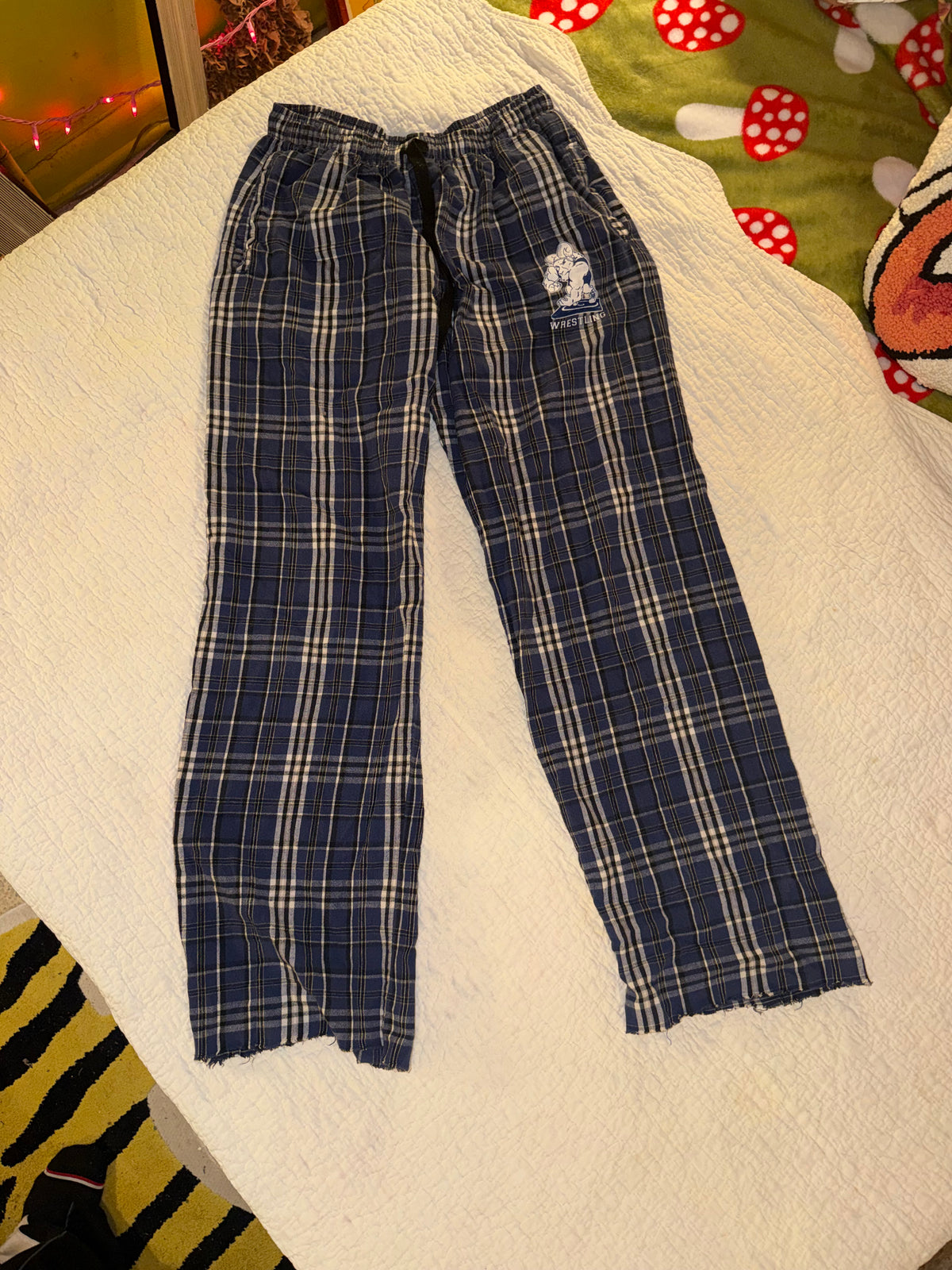 Pennant - Blue Plaid Wrestling Ram Lounge Pants