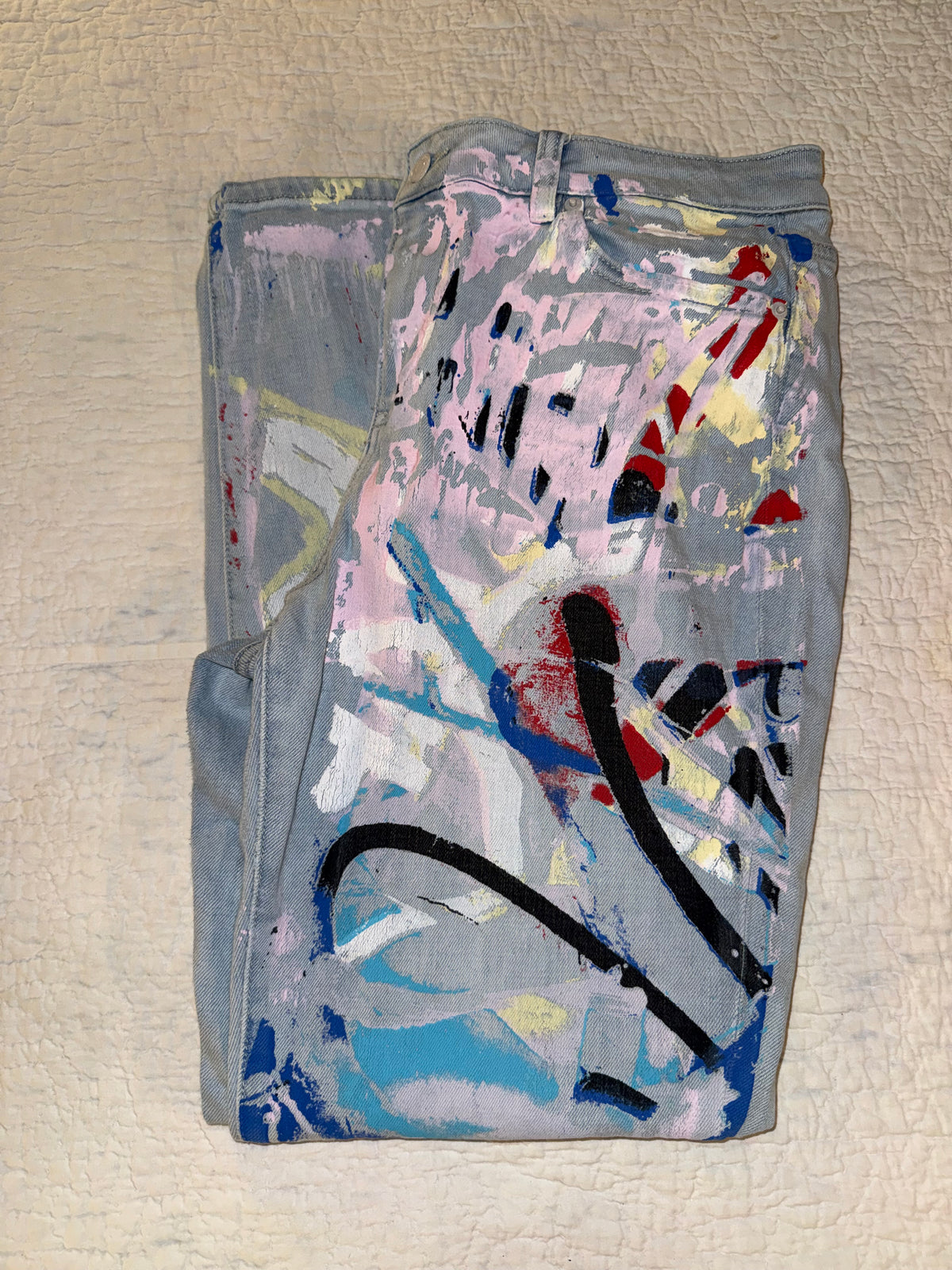Soho Jeans - High Waist Boyfriend with Paint Splatter - New York Company