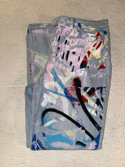 Soho Jeans - High Waist Boyfriend with Paint Splatter - New York Company