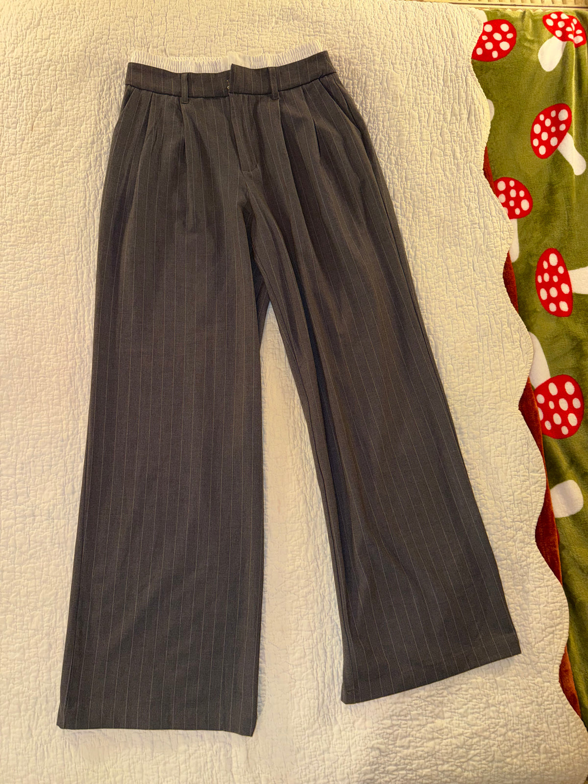 Wild Fable - Boxer Waistband Style Pinstripe Dress Slack Pants - Needs Repair