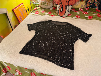 Starry Constellation Mesh Top