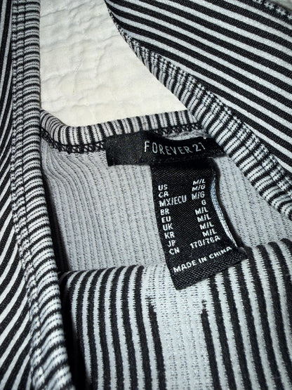 Forever 21 - Op Art Striped Athletic Bodysuit