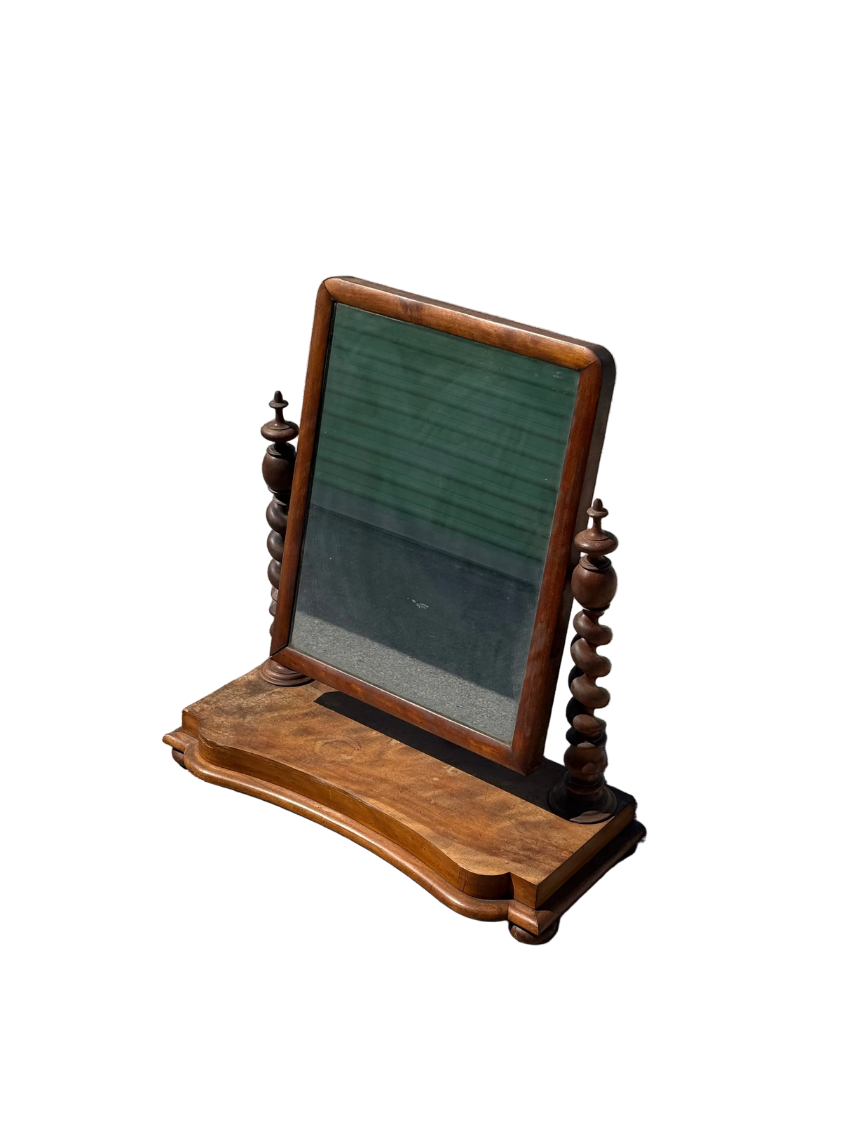 Antique 19th Century Dresser Top Swivel Bobble Mirror
