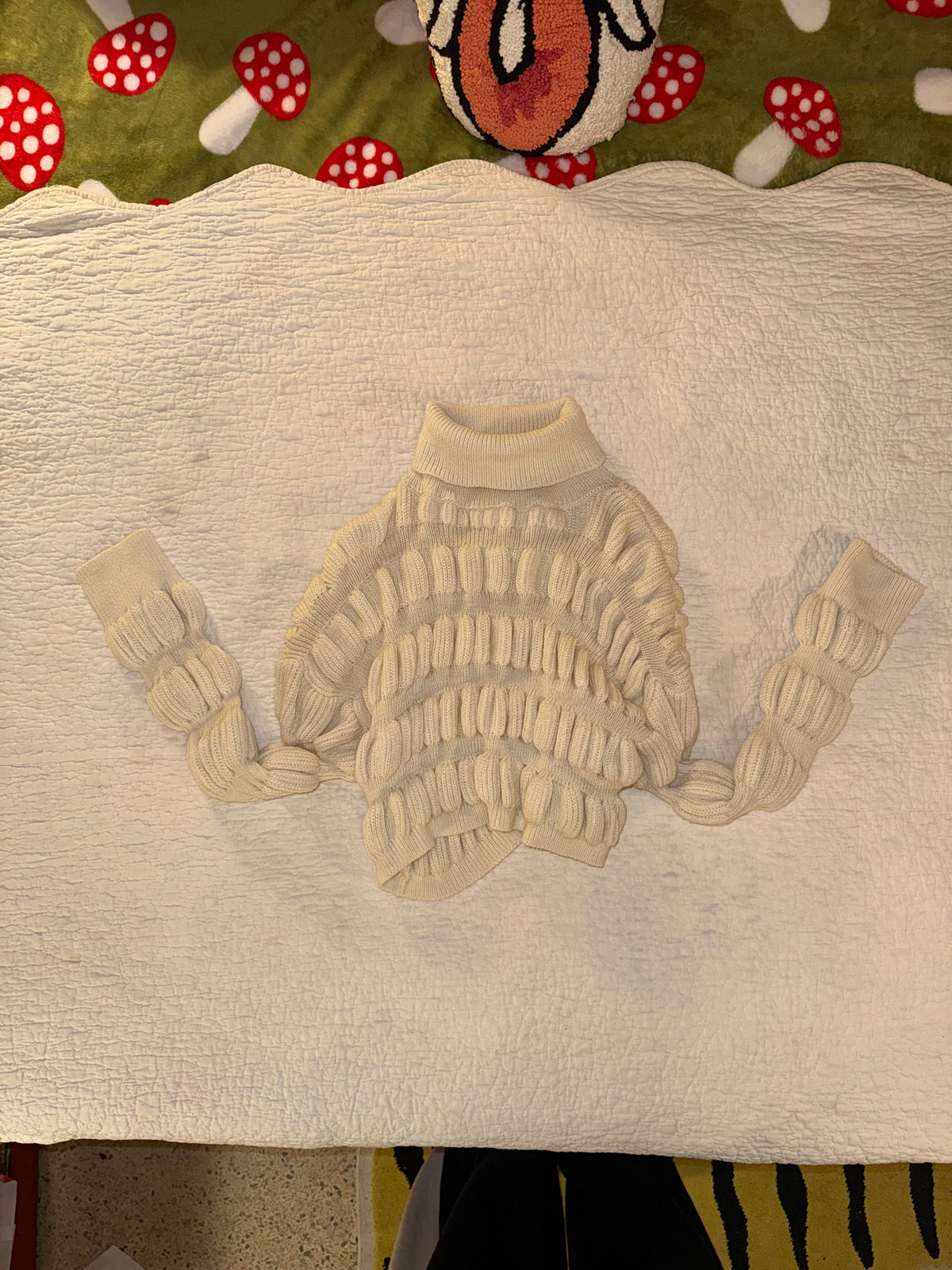 Forever 21 - 3D Textured Cream Sweater