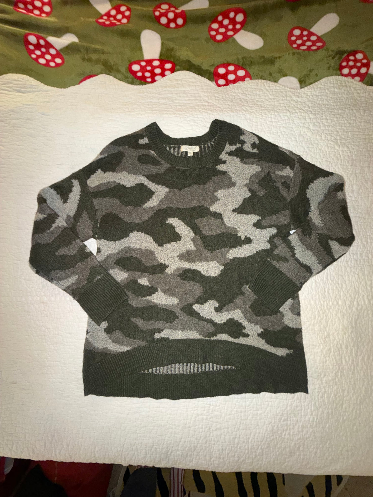 Ultra Flirt - Oversized Camo Sweater