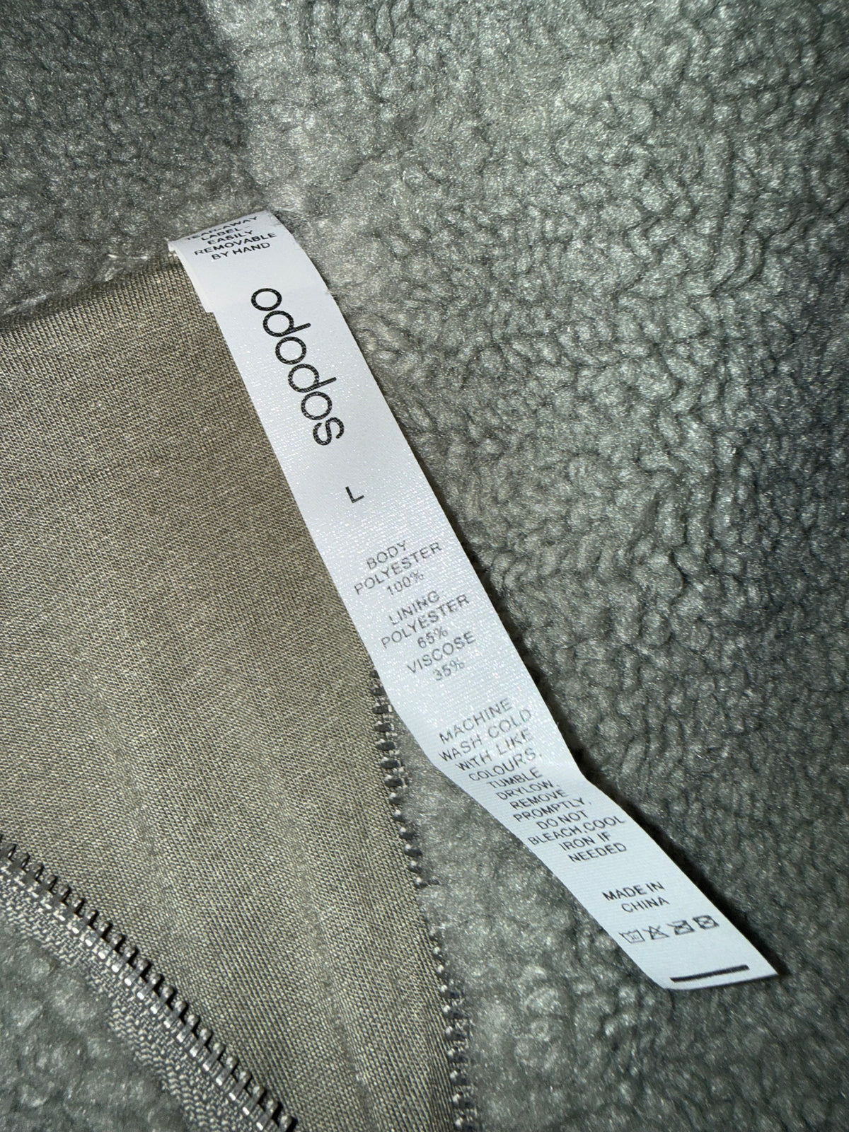 Ododos - Grey Fleece Zip Jacket