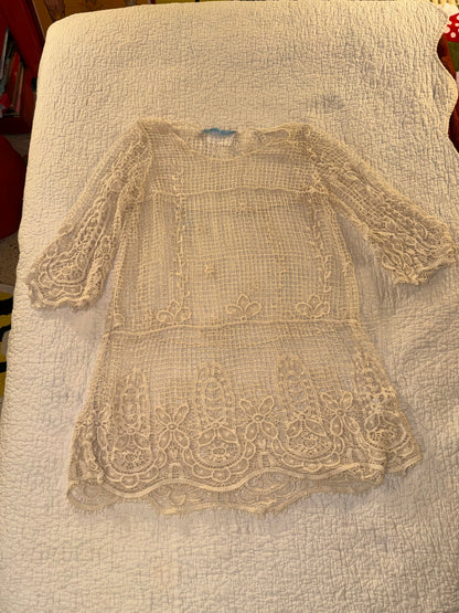 Solitaire Swim - Intricate Lace Beach Coverup