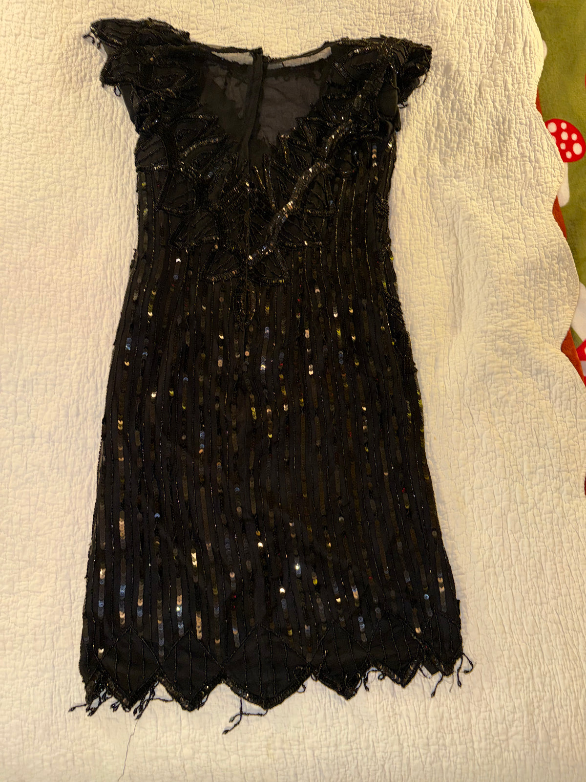 Scala - Black Beaded Sequin Dress