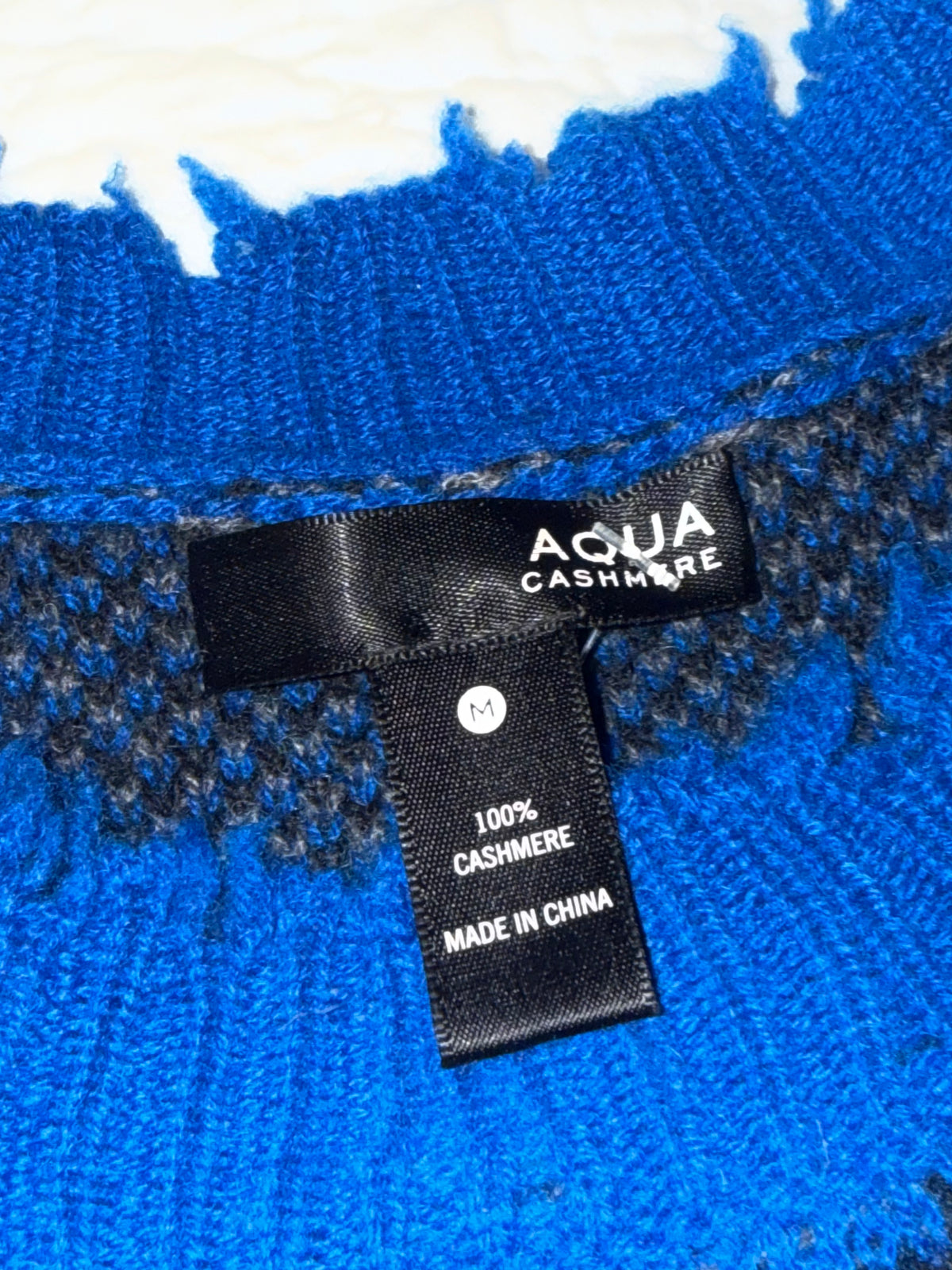 Aqua Cashmere - 100% Cashmere Blue Leopard Sweater - Bloomingdale’s