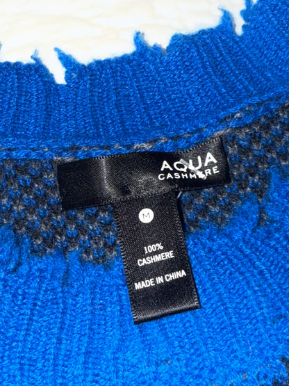 Aqua Cashmere - 100% Cashmere Blue Leopard Sweater - Bloomingdale’s
