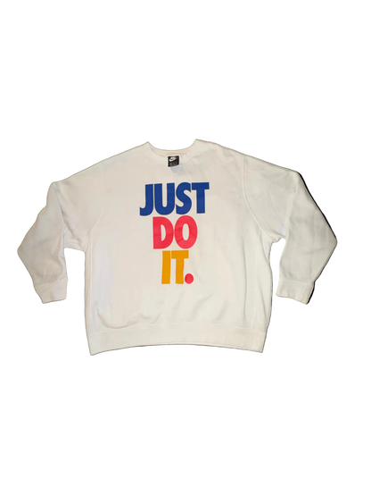Nike - White “Just Do It” Sweatshirt