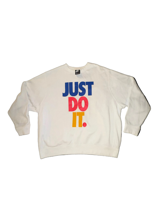Nike - White “Just Do It” Sweatshirt