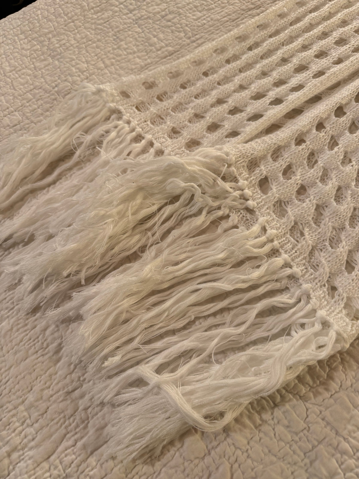White Kit Beach Cover Up Skirt with Fringe