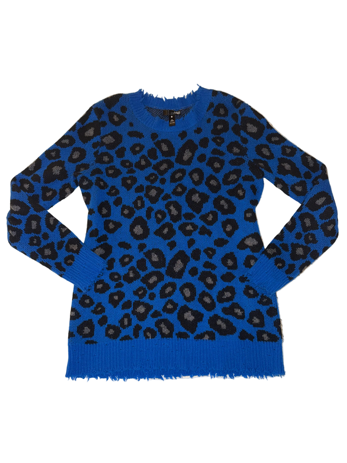Aqua Cashmere - 100% Cashmere Blue Leopard Sweater - Bloomingdale’s