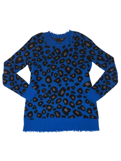 Aqua Cashmere - 100% Cashmere Blue Leopard Sweater - Bloomingdale’s