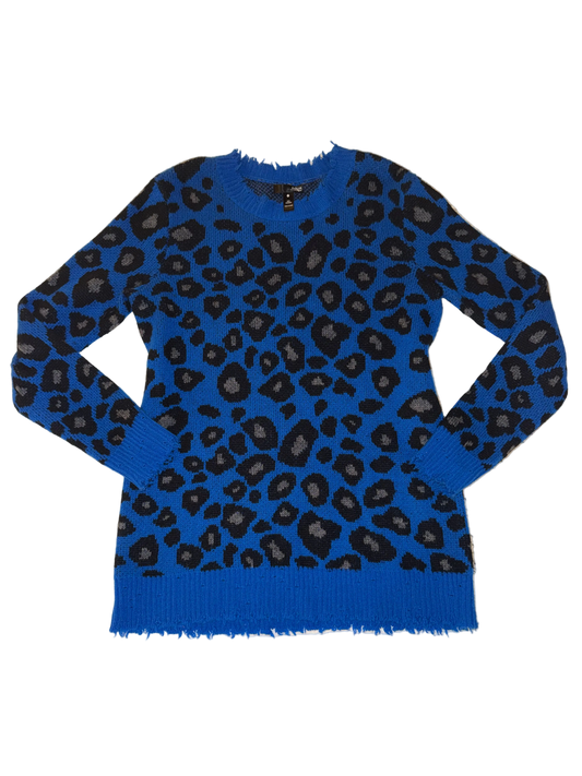 Aqua Cashmere - 100% Cashmere Blue Leopard Sweater - Bloomingdale’s