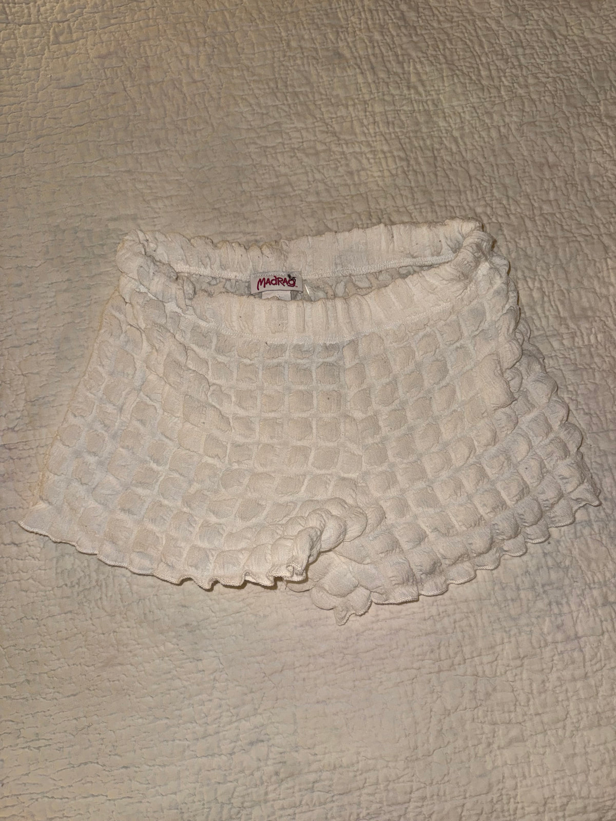 Madrag - White Puffy Short Shorts