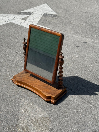 Antique 19th Century Dresser Top Swivel Bobble Mirror