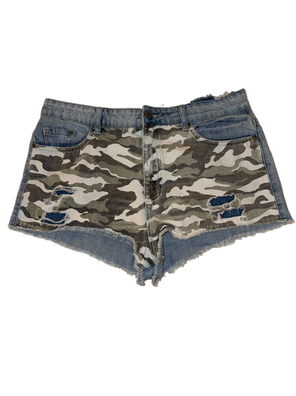 BDG - Dree High Rise Cheeky Denim Camo Jean Shorts - Urban Outfitters