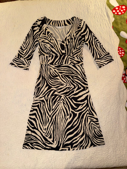 Diane Von Furstenberg - 100% Silk Zebra Wrap Dress