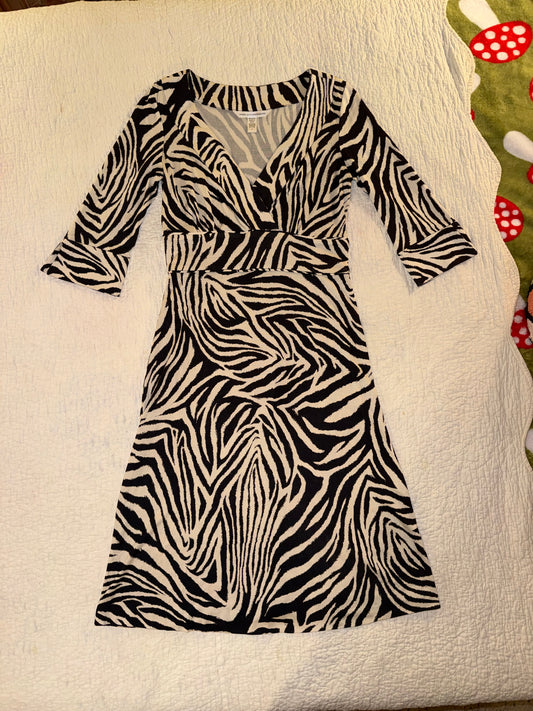 Diane Von Furstenberg - 100% Silk Zebra Wrap Dress