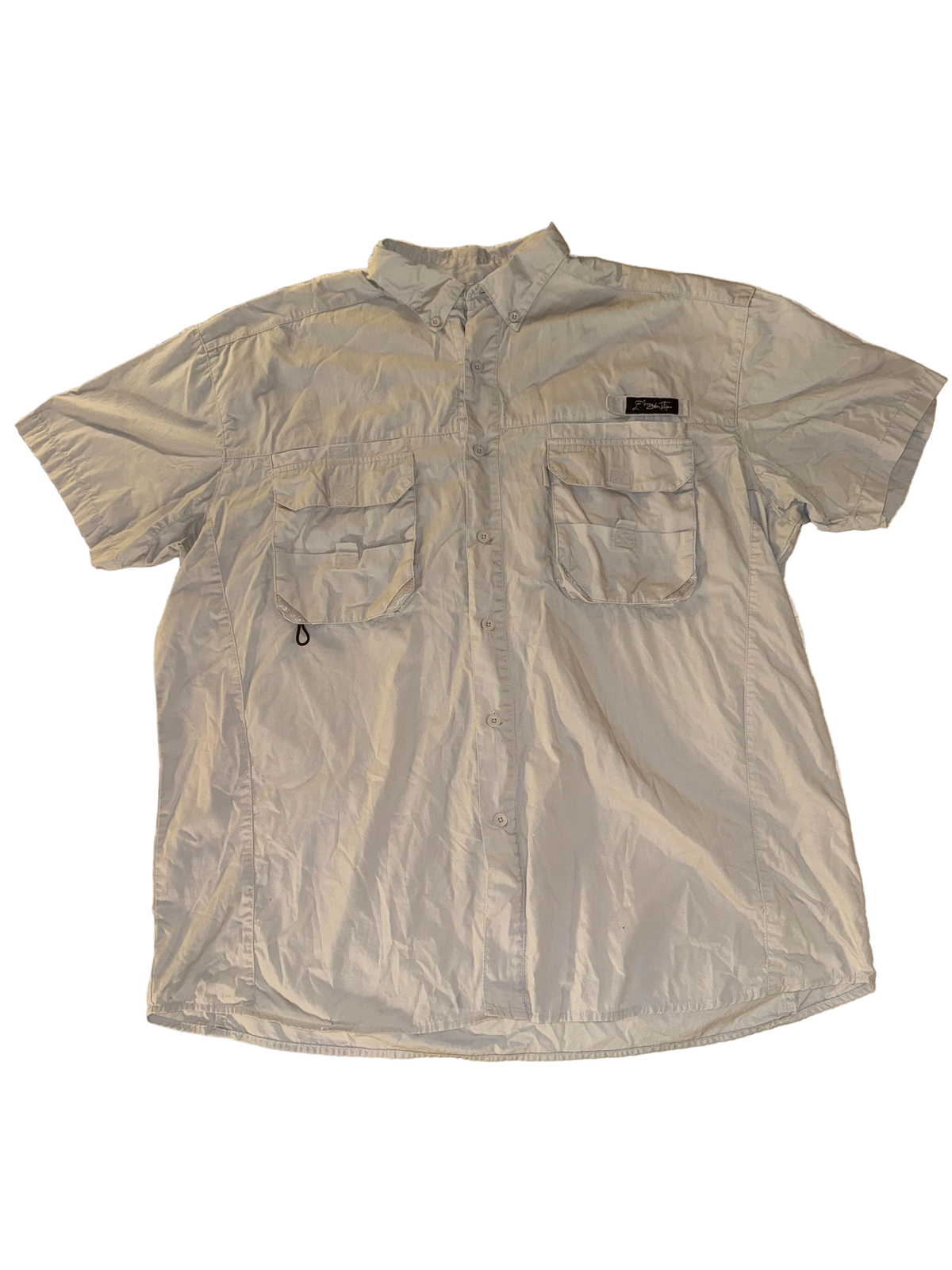 BlackTip - Big Catch Shirt - Cargo Pocket Fisherman Shirt in Beige 100% Cotton