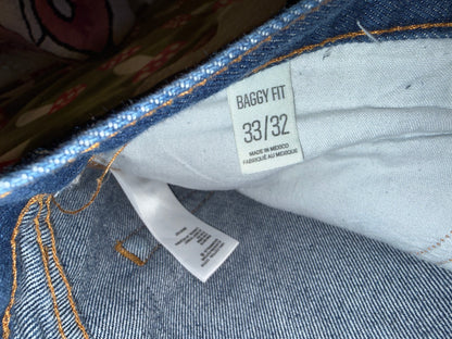 BDG - Baggy Fit Vintage Wash Indigo Blue Jeans - Urban Outfitters