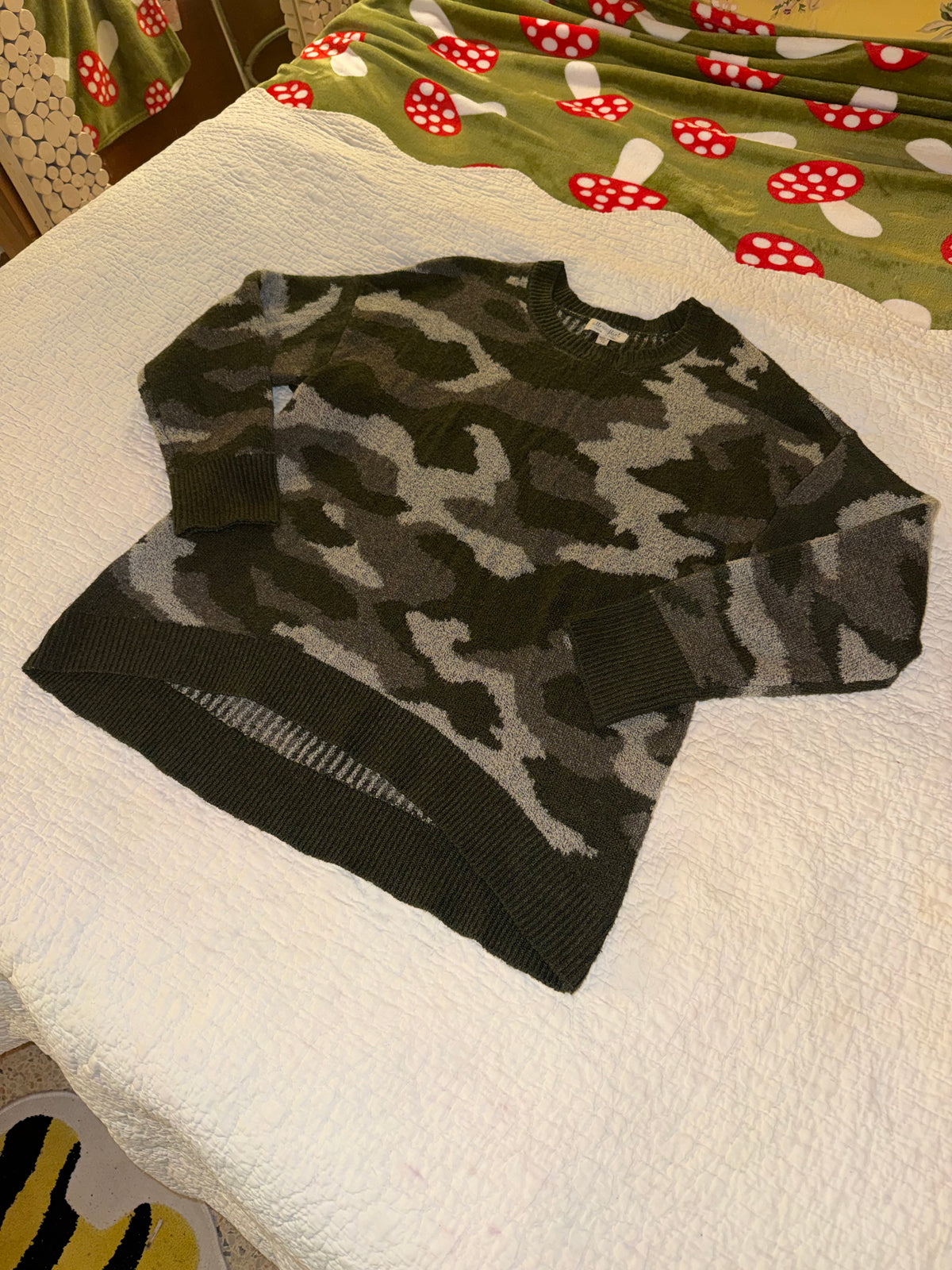 Ultra Flirt - Oversized Camo Sweater