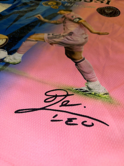 Club Internacional De Futbol - Commemorative Pink and Blue Messi Jersey