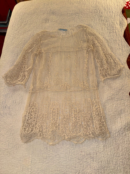 Solitaire Swim - Intricate Lace Beach Coverup