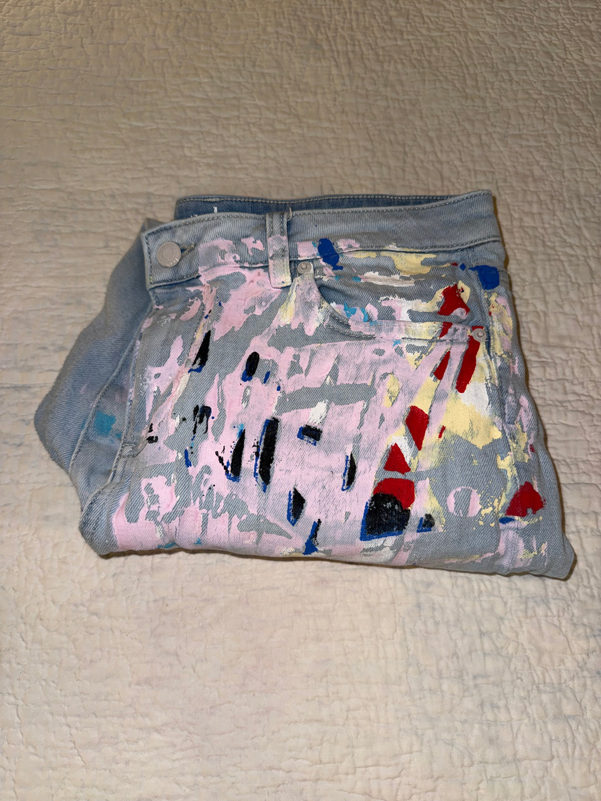 Soho Jeans - High Waist Boyfriend with Paint Splatter - New York Company