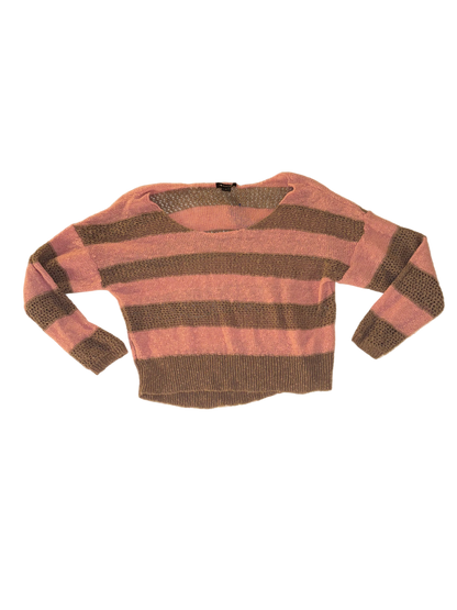 I Love Ronson - Pink and Brown Striped Knit Sweater