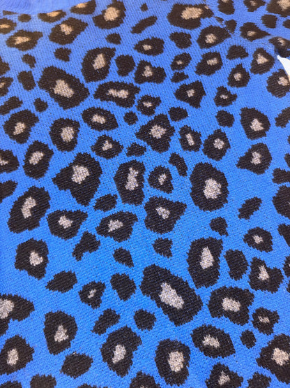 Aqua Cashmere - 100% Cashmere Blue Leopard Sweater - Bloomingdale’s