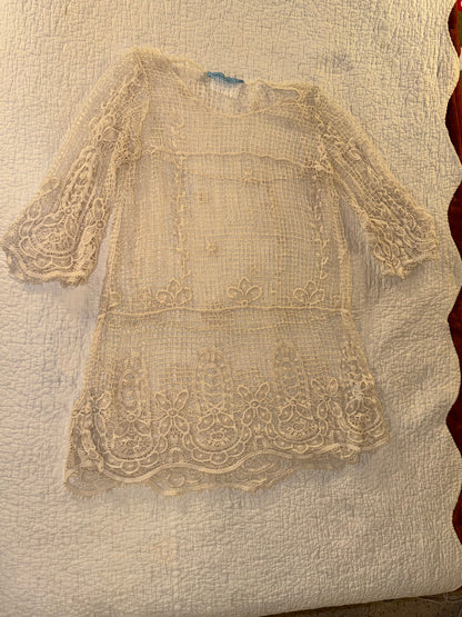 Solitaire Swim - Intricate Lace Beach Coverup